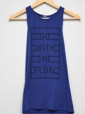 🔴NEW BALANCE Activewear Blue Graphic Tank Top